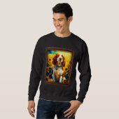 Sweatshirt Welsh Springer Spaniel Painting Sunflower Flower M (Devant entier)