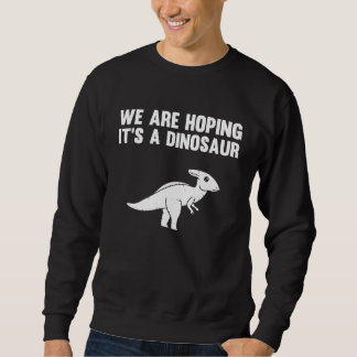Sweatshirt We're Hoping For A Dinosaur Pregnancy Announcement
