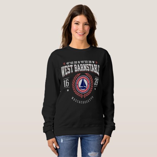 Sweatshirt West Barnstable Massachusetts Cape Cod MA Beach So (Devant entier)