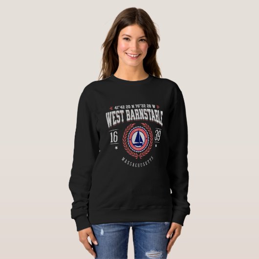 Sweatshirt West Barnstable Massachusetts Cape Cod MA Beach So (Devant entier)