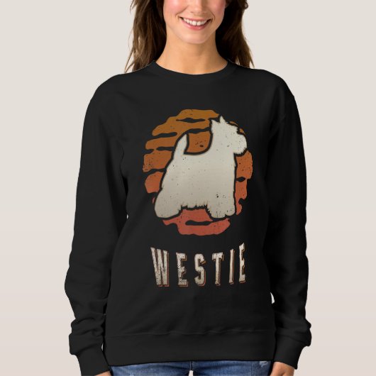 Sweatshirt West Highland White Terrier Vintage Retro Classic  (Devant)