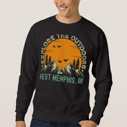 Sweatshirt West Memphis Arkansas Explorez Les Extérieurs (Devant)