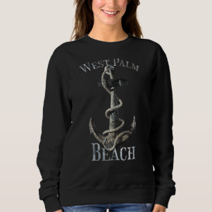 Sweatshirt West Palm Beach Floride Vacances Ancre nautique S