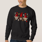 Sweatshirt Western Baseball Gnome Leopard Baseball Player Men (Devant)