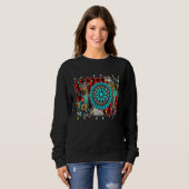 Sweatshirt Western Country Christmas Joy Buffalo Turquoise Co (Devant entier)