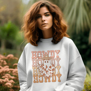 Sweatshirt Western Country Ghost Howdy Cowboy Halloween