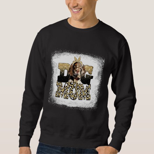 Sweatshirt Western Leopard Anglais Setter Fête des mères (Devant)