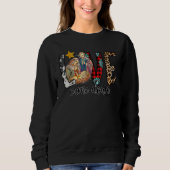 Sweatshirt Westerns Leopard Cowhide Love Came Down (Devant)