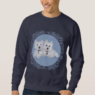 Sweatshirt Westies sur Bleu