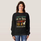 Sweatshirt WFH German Shepherd Boss Coworker Work From Home D (Devant entier)