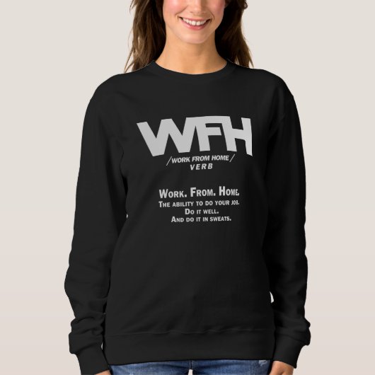 Sweatshirt WFH - travail à domicile - VERB (Devant)