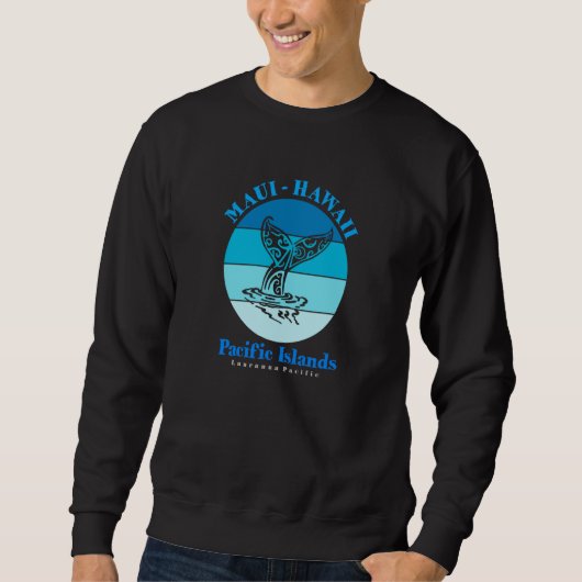 Sweatshirt Whale Tail Maui Hawaii Ocean (Devant)