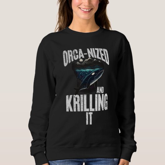 Sweatshirt Whales Watch Dolphin Pottwhal  Saying Orca Whale   (Devant)