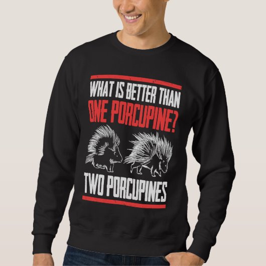Sweatshirt What Is Better Than One Porcupine Two Porcupines (Devant)