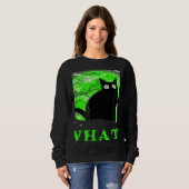 Sweatshirt What Murderous Cat Holding Knife Halloween Costume (Devant entier)