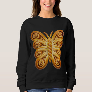 Sweatshirt Whimsical Danish Pastry Butterfly