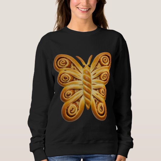 Sweatshirt Whimsical Danish Pastry Butterfly (Devant)
