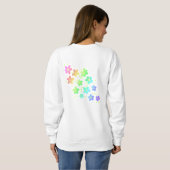 Sweatshirt Whimsical Rainbow Flowers (Dos entier)