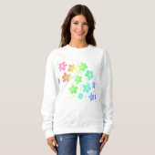 Sweatshirt Whimsical Rainbow Flowers (Devant entier)