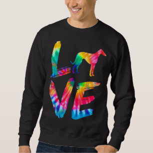 Sweatshirt Whippet Tie Dye Log Chien Maman Papa