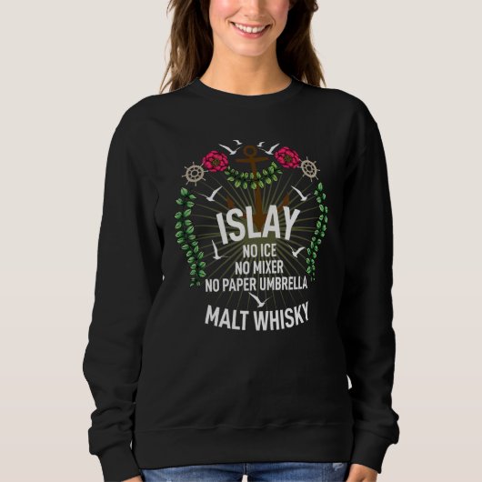 Sweatshirt Whiskey de Malt Islay Pas de fond de glace Blender (Devant)