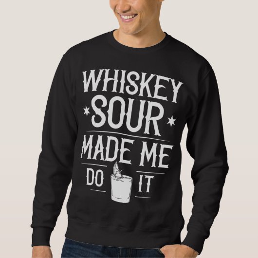Sweatshirt Whiskey Sour Recette Cocktail Boisson Mix (Devant)