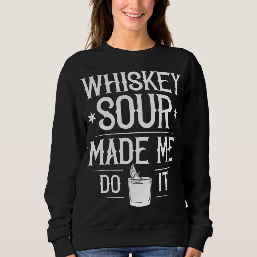 Sweatshirt Whiskey Sour Recette Cocktail Boisson Mix (Devant)