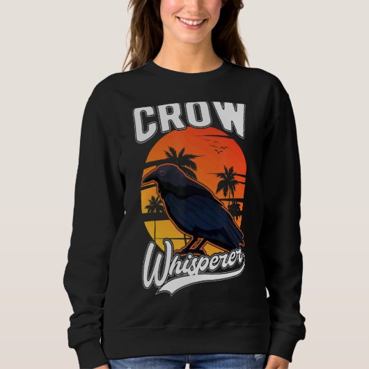 Sweatshirt Whisperer crow (Devant)