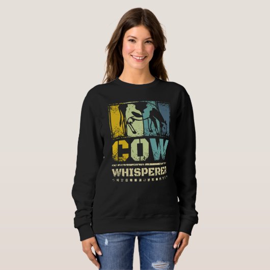 Sweatshirt Whisperer de vache (Devant entier)