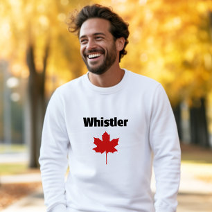 Sweatshirt Whistler Canada Natural Red Maple Leaf