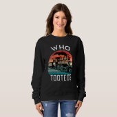 Sweatshirt Who Tooted Funny Retro Train Lover Gift Model Rail (Devant entier)