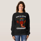 Sweatshirt Who's Your Crawdaddy Crawfish Boil Mardi Gras Caju (Devant entier)