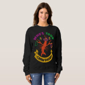 Sweatshirt Who's Your Crawdaddy Crawfish Jester Beads  Mardi  (Devant entier)