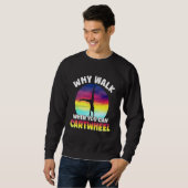 Sweatshirt Why Walk When You Can Cartwheel Funny Quote Gymnas (Devant entier)