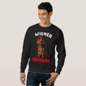 Sweatshirt Wiener Grandma Funny Dachshund Grand-mère Doxie Ch (Devant entier)