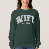 Sweatshirt Wife Husband Sweatshirt, Custom Engagement Gift (Devant)