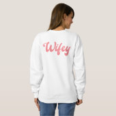 Sweatshirt Wifey design rétro mignon (Dos entier)