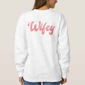 Sweatshirt Wifey design rétro mignon (Dos)