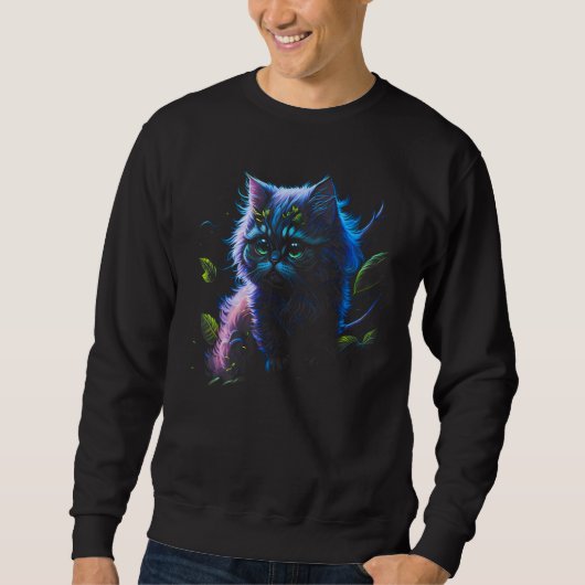 Sweatshirt Wild Blue Baby Cat (Devant)