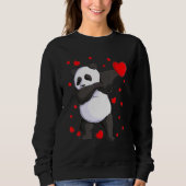 Sweatshirt Wild Dab Animals Dabbing Panda Bear St Valentine's (Devant)
