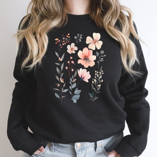 Sweatshirt Wild Flower-Floral-Cute