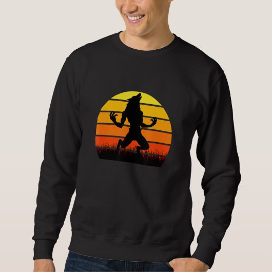 Sweatshirt Wild Halloween Werewolf Novelty Graphisme Tee - sh (Devant)