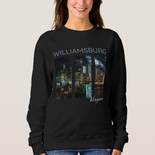 Sweatshirt Williamsburg Virginia Skyline Local Yorktown York  (Devant)