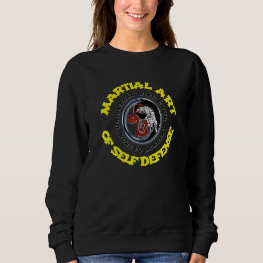 Sweatshirt Wing Chun Tiger Dragon Martial of Self Defense (Devant)