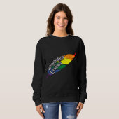 Sweatshirt Wingaydium Lesbiosa Coeurs Drapeau Lgbt Gay Pour F (Devant entier)