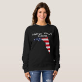 Sweatshirt Winter Beach Florida USA State America Travel Flor (Devant entier)