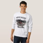 Sweatshirt Winter Mischief (1) Christmas Cat Illustration (Devant entier)