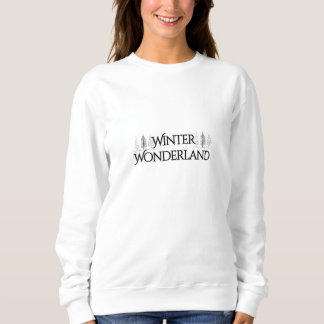Sweatshirt Winter Wonderland - Élégant texte et pins