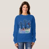 Sweatshirt Winter's Peaceful Cozy Magic Frosty Trees Design (Devant entier)