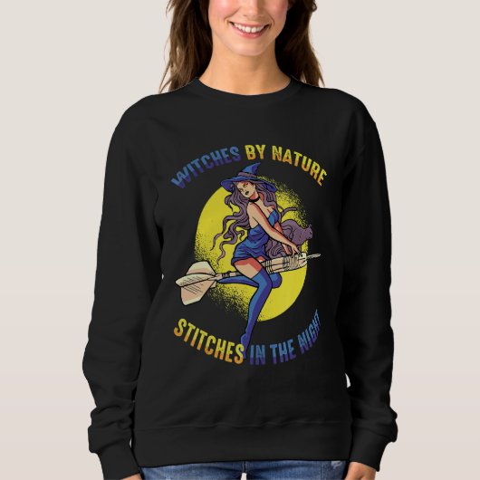 Sweatshirt Witch By Nature  Stitches In The Night Spooky Cost (Devant)